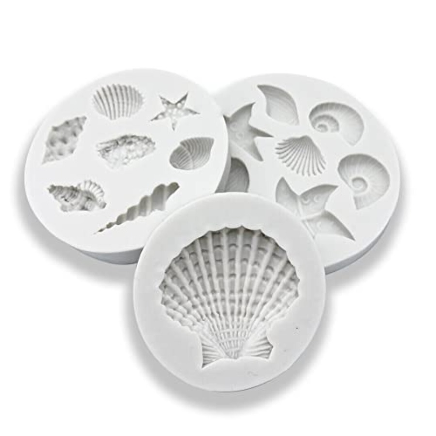 3 PCS Cetakan Silikon Fondant  - Marine Coral ulasan dan harga