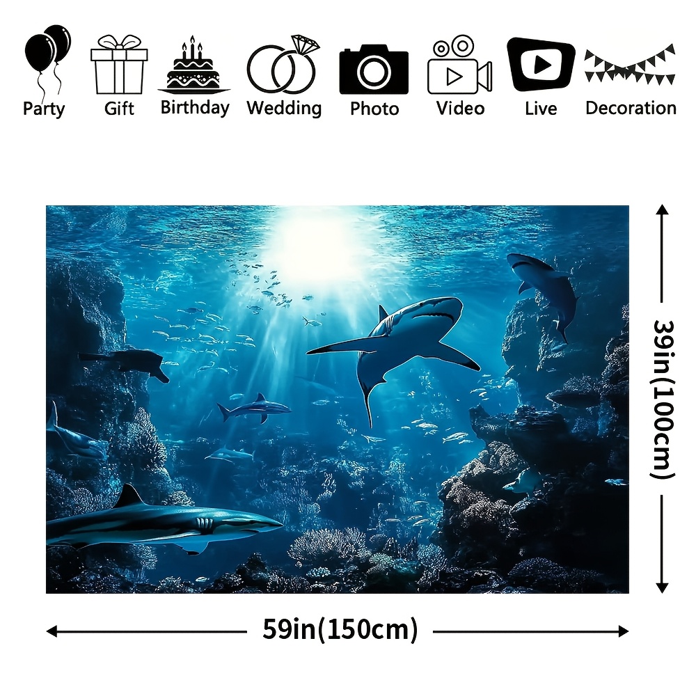 Tapestry Dinding Hiu Laut Dala - Marine Aquarium ulasan dan harga