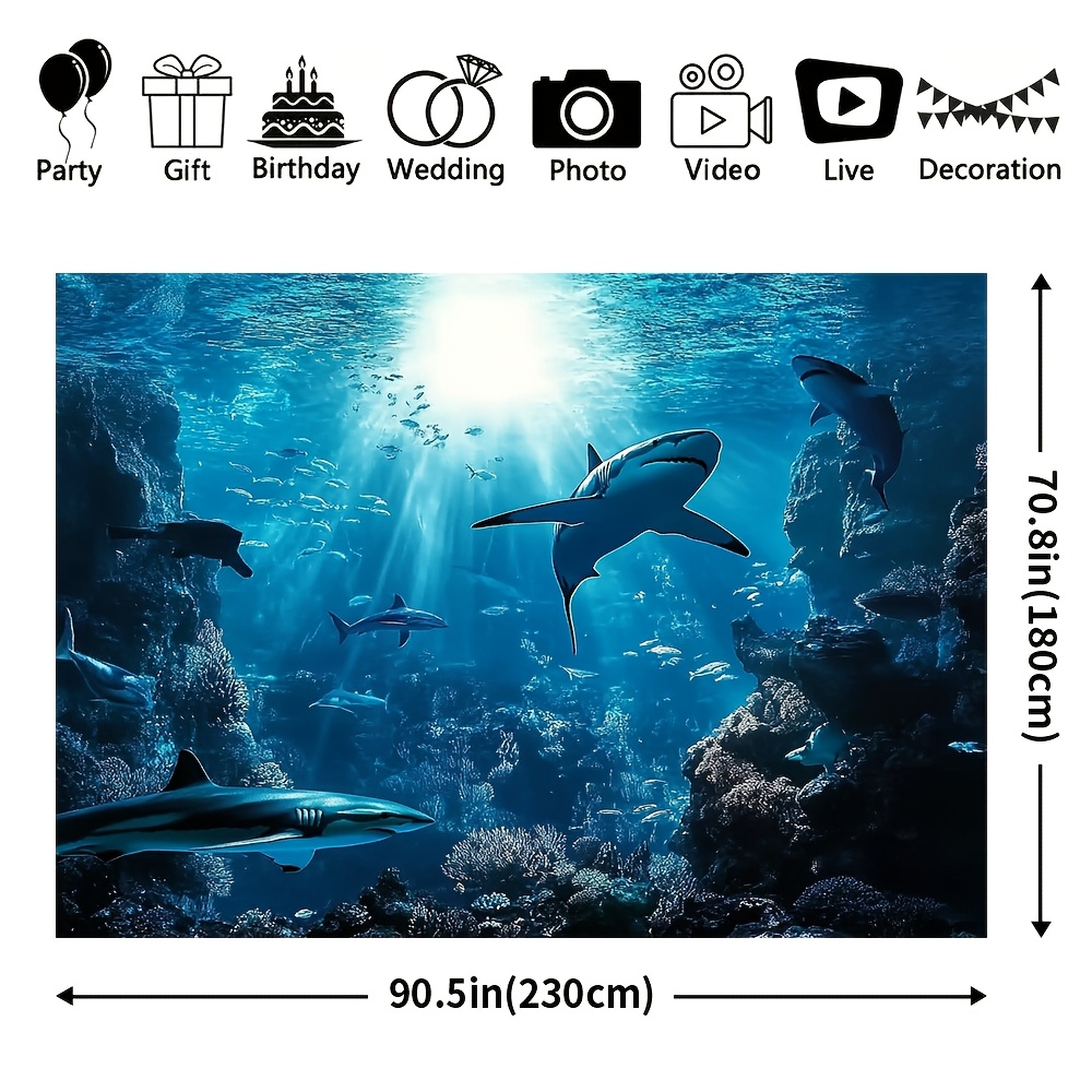 Tapestry Dinding Hiu Laut Dala - Marine Aquarium ulasan dan harga