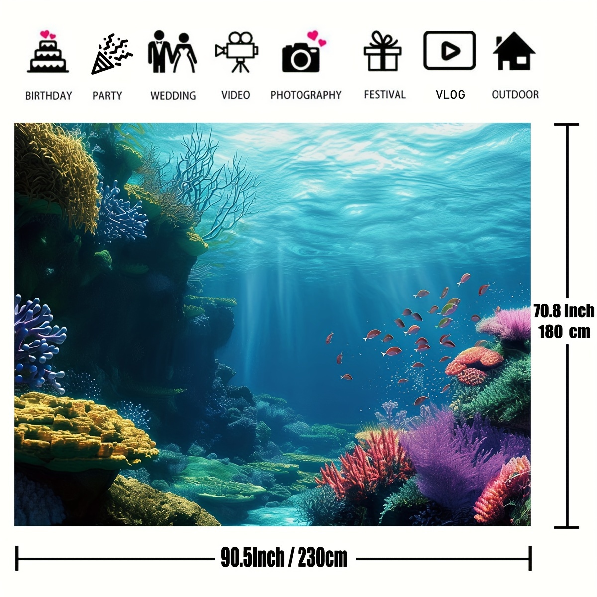 1 buah Hiasan Dinding Bertema  - Marine Aquarium ulasan dan harga