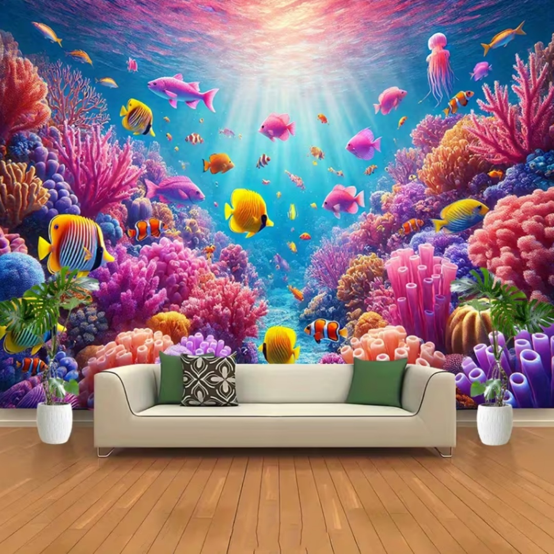 Dekorasi Latar Belakang Tema K - Aquarium Marine World ulasan dan harga