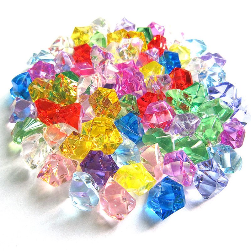 100 Buah Batu Akrilik Kristal  - Marine Aquarium Cube ulasan dan harga